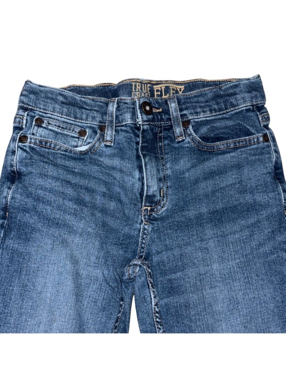 True Craft Flex KidsKids Bootcut Jeans Medium Wash-Adjustable Waist-Size 10-GUC - Picture 2 of 6